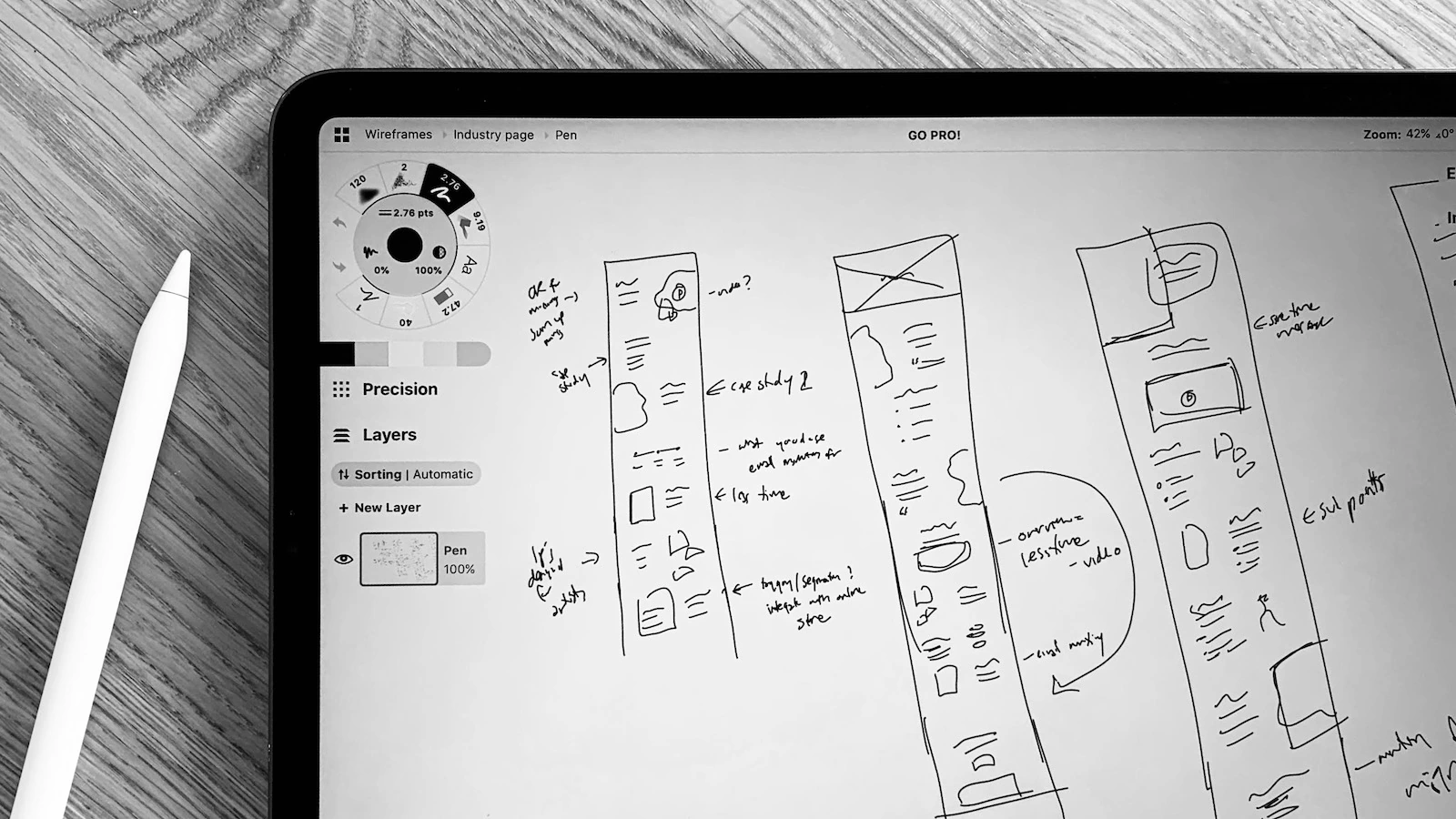 Value Properties early sketching